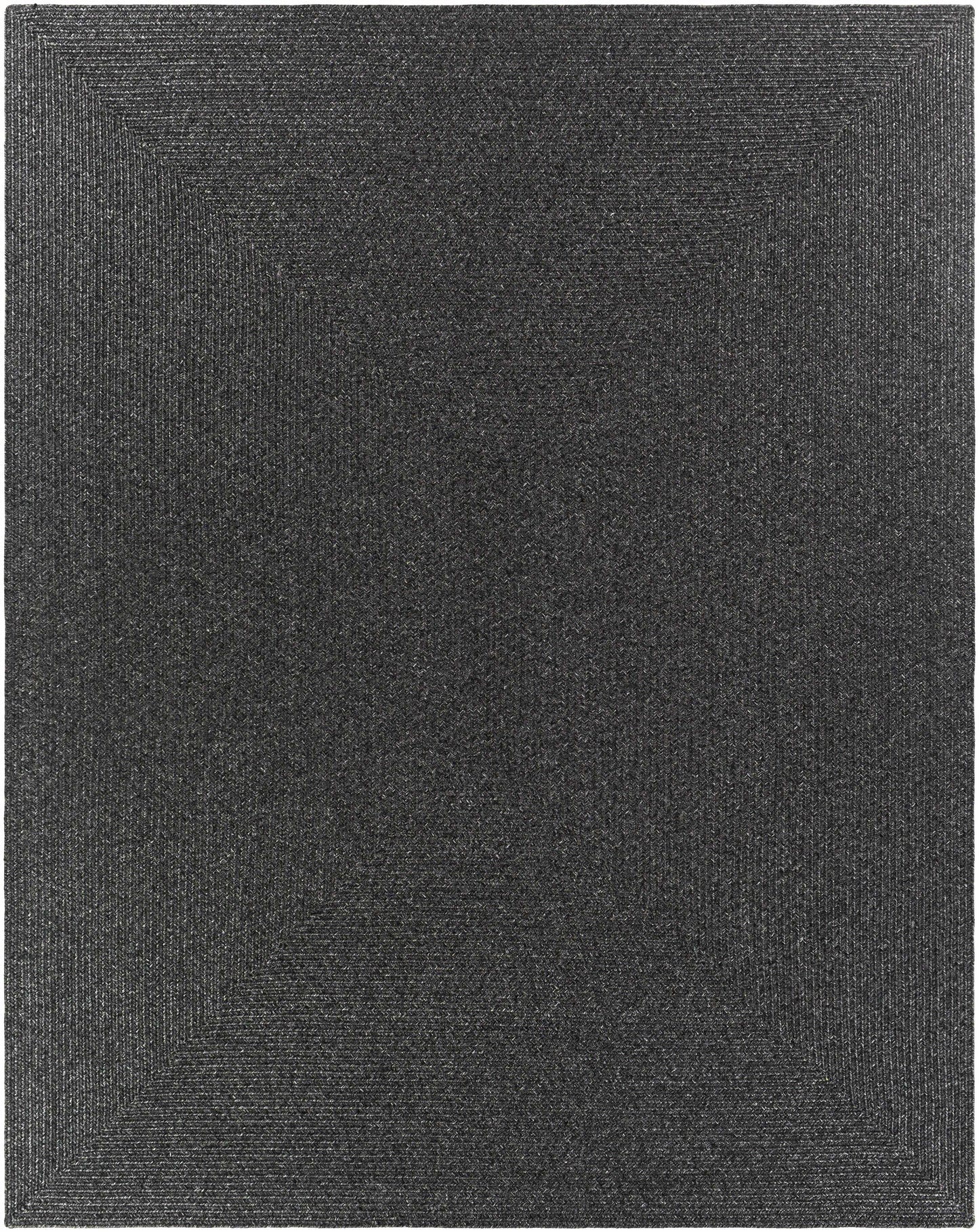 Black Braided Faux Jute Outdoor Rug