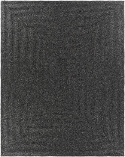 Black Braided Faux Jute Outdoor Rug