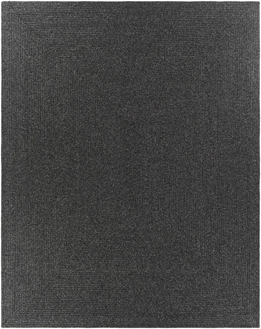 Black Braided Faux Jute Outdoor Rug