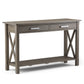 Kitchener 47 Inch Wide Solid Wood Console Sofa Table in Farmhouse