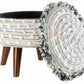 Matagami Beige Hand Woven Stool - Clearance