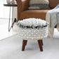 Matagami Beige Hand Woven Stool - Clearance
