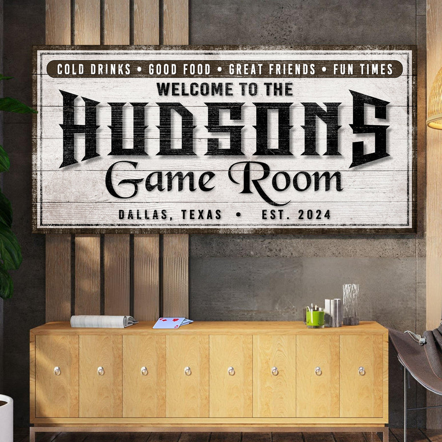 Personalized Game Room Sign IV