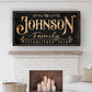 Personalized Family Sign X