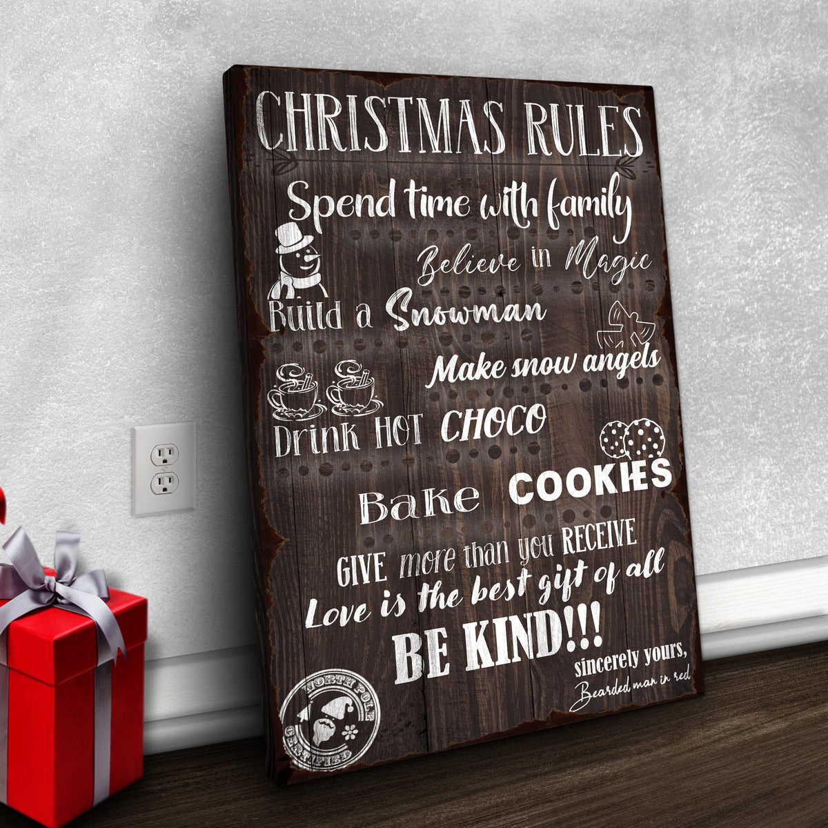 Christmas Rules Sign - view 3