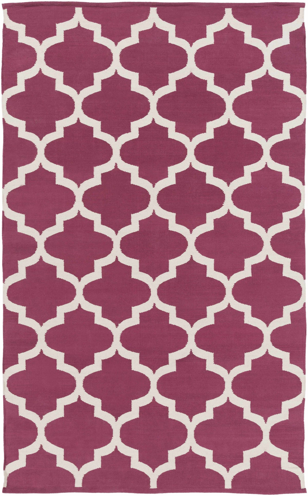Muskogee Hand Woven Magenta Lattice Rug - Clearance