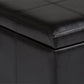 Amelia 33 Inch Wide Storage Ottoman Bench