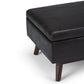 Owen 34 Inch Wide Coffee Table Storage Ottoman in Distressed