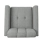 Mid Century Fabric Channel Stitch Club Chair
