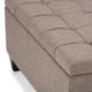 Harrison Coffee Table Storage Ottoman - Fawn