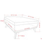 Owen 40 Inch Wide XL Square Coffee Table Storage Ottoman