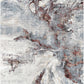 Kirkland Silver-Red Marble Rug