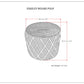 Edgeley 18 Inch Wide Round Pouf in Classic