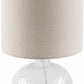 Enetai Glass White Table Lamp