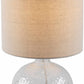 Enetai Glass White Table Lamp