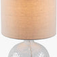 Enetai Glass White Table Lamp