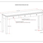 Cosmopolitan 60 Inch Wide Solid Wood Console Sofa Table