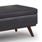 Owen 42 Inch Wide Lift Top Large Coffee Table Storage Ottoman