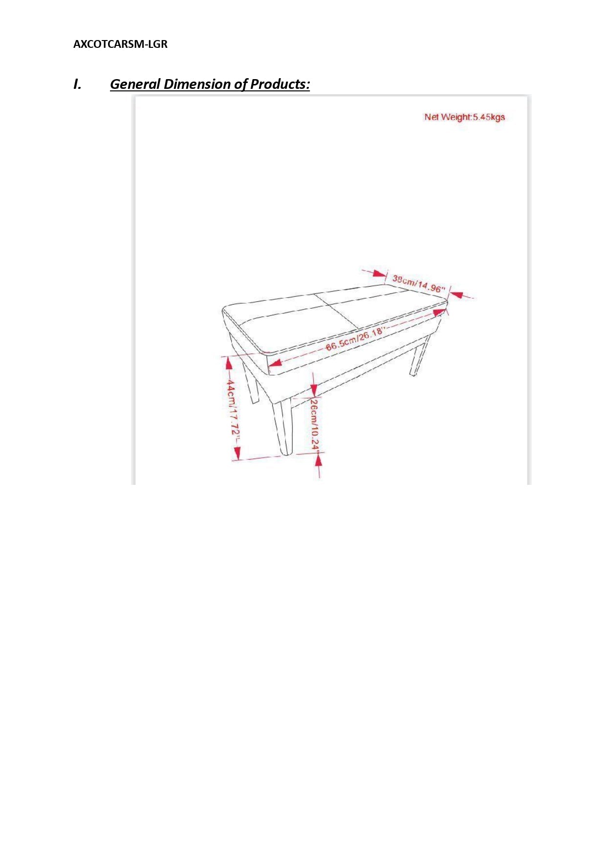 Carlson Small Ottoman Bench in Greige