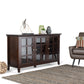 Acadian 62 Inch Wide Solid Wood Storage Cabinet in Brunette