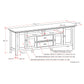Redmond 72 Inch Wide Solid Wood TV Stand in Distressed