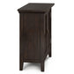 Redmond 32 Inch Wide Solid Wood Low Storage Cabinet in Brunette