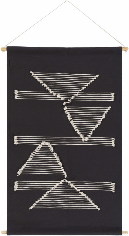 Olmitz Black-Beige Modern Geometric Wall Hanging