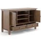 Warm Shaker 47 Inch Wide Solid Wood TV Stand in Rustic