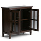 Warm Shaker 32" Wide Solid Wood Low Storage Cabinet in Tobacco