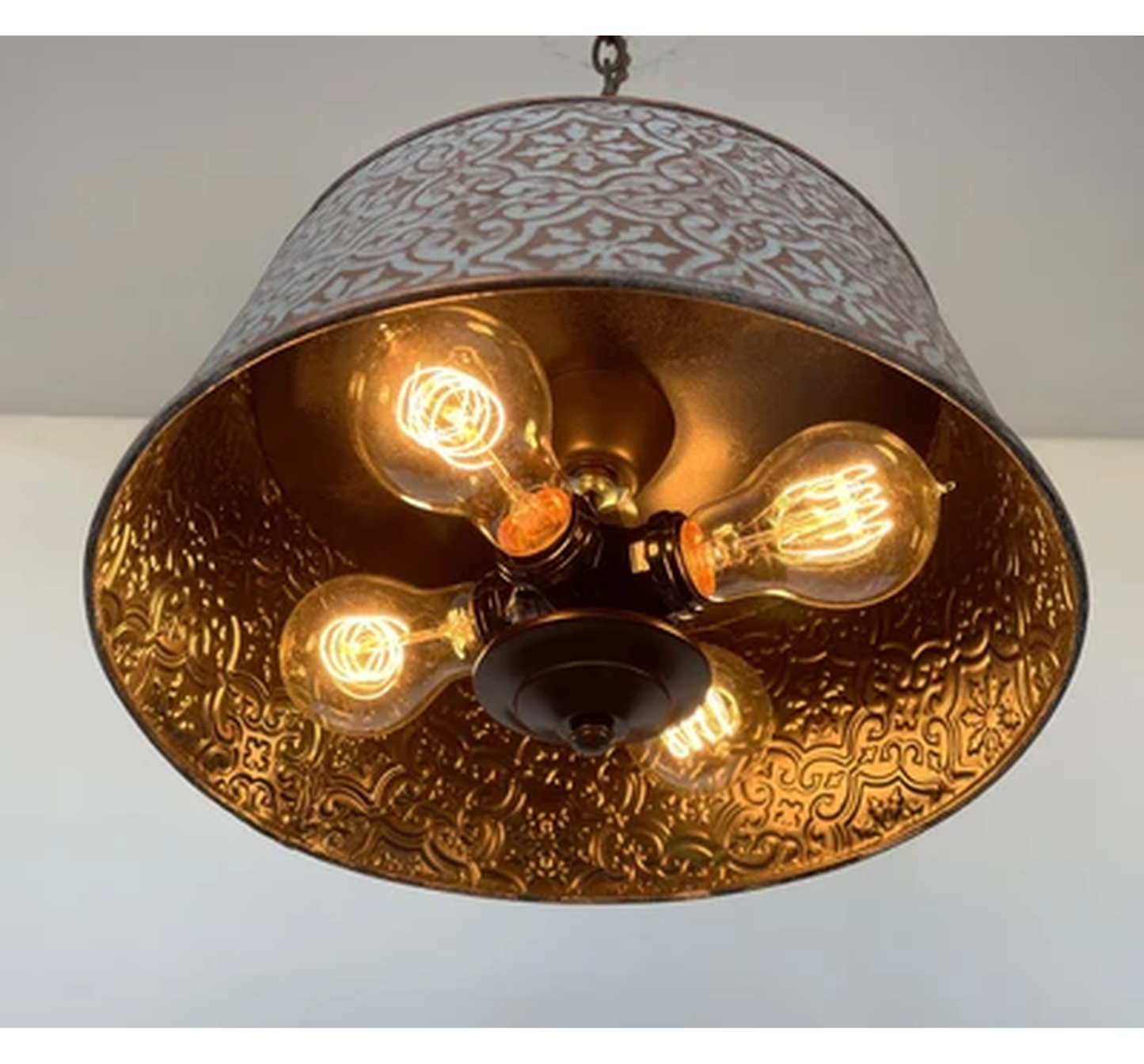 Ornate Copper Farmhouse Chandelier Lighting