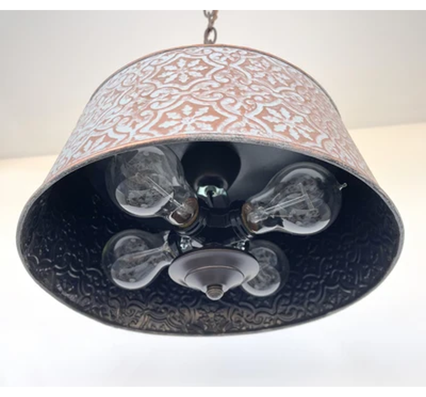 Ornate Copper Farmhouse Chandelier Lighting