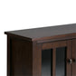 Warm Shaker 32" Wide Solid Wood Low Storage Cabinet in Tobacco