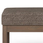 Milltown 44 Inch Wide Solid Wood Large Ottoman Bench in Mink