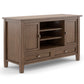Warm Shaker 47 Inch Wide Solid Wood TV Stand in Rustic