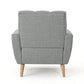 Mid Century Fabric Channel Stitch Club Chair