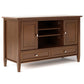 Warm Shaker 47 Inch Wide Solid Wood TV Stand in Russet