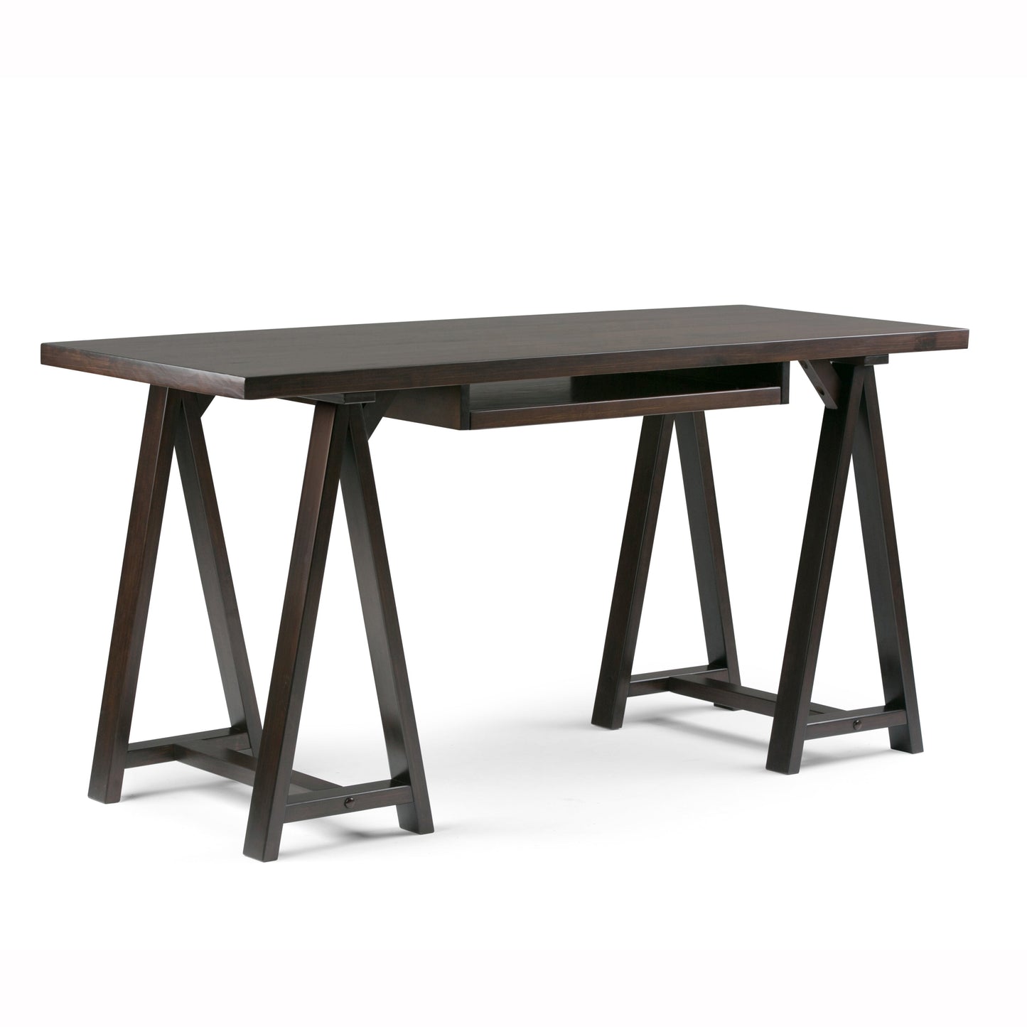 Sawhorse Desk - Dark Chestnut