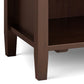Warm Shaker Solid Wood 24 Inch Wide Transitional Nightstand in Russet