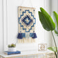 Philomont Ivory and Blue Geometric Wall Hanging - Clearance