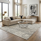 Keita Cream & Black Grid Plush Rug