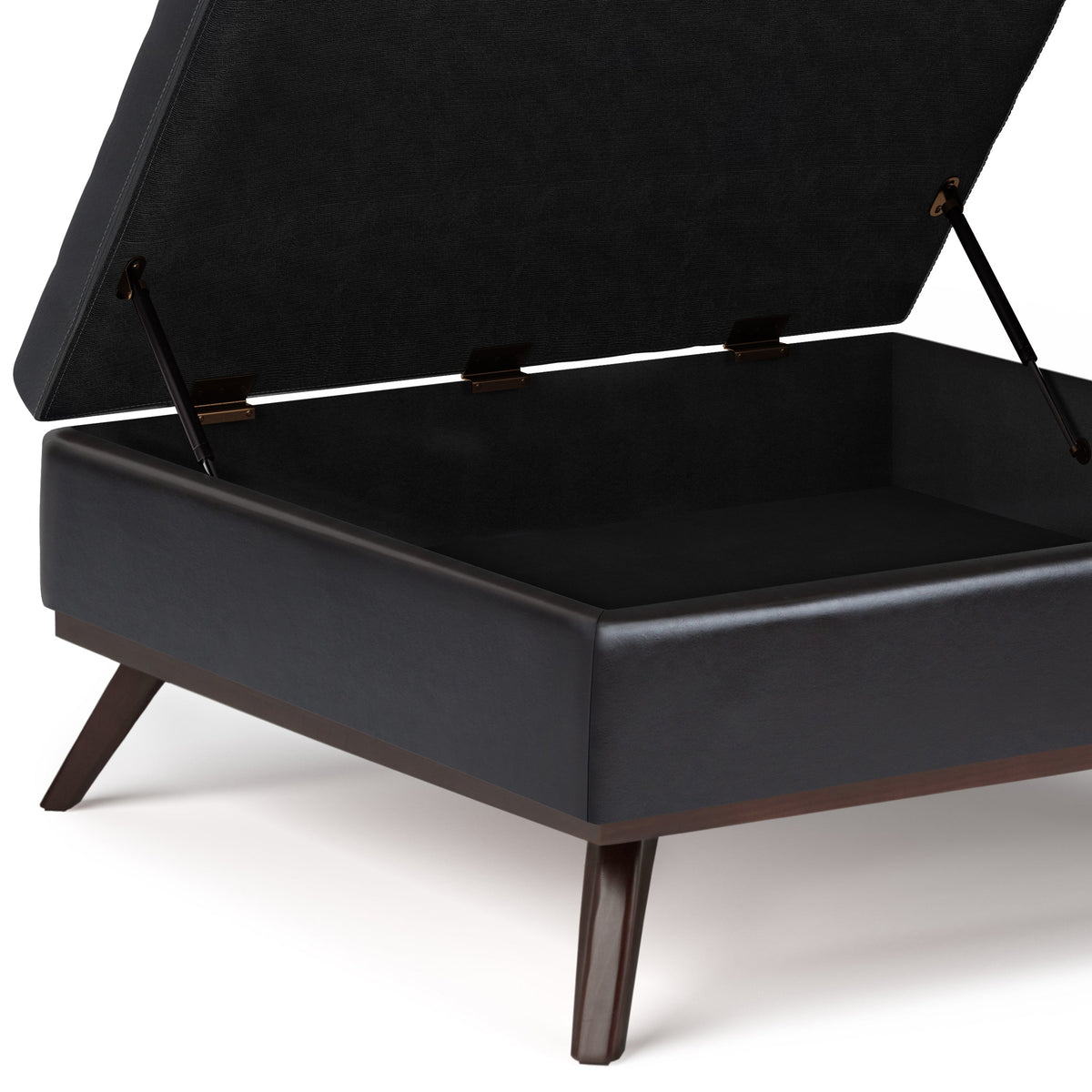 Owen 36 Inch Wide Square Coffee Table Storage Ottoman in Tanners