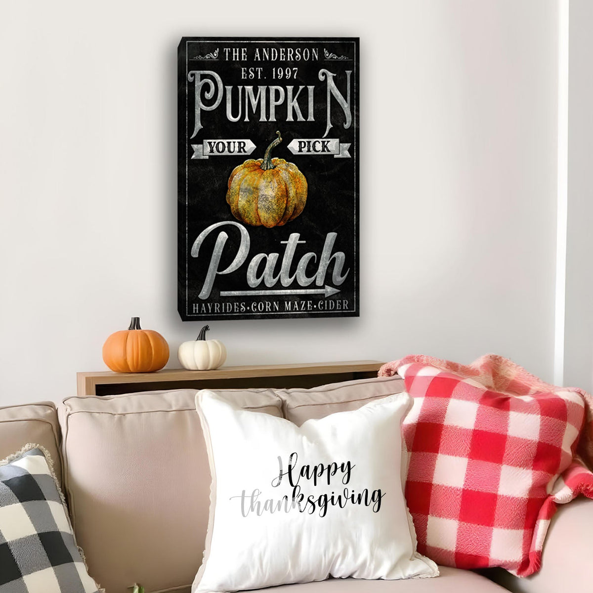 Vintage Pumpkin Patch Thanksgiving Sign - view 3