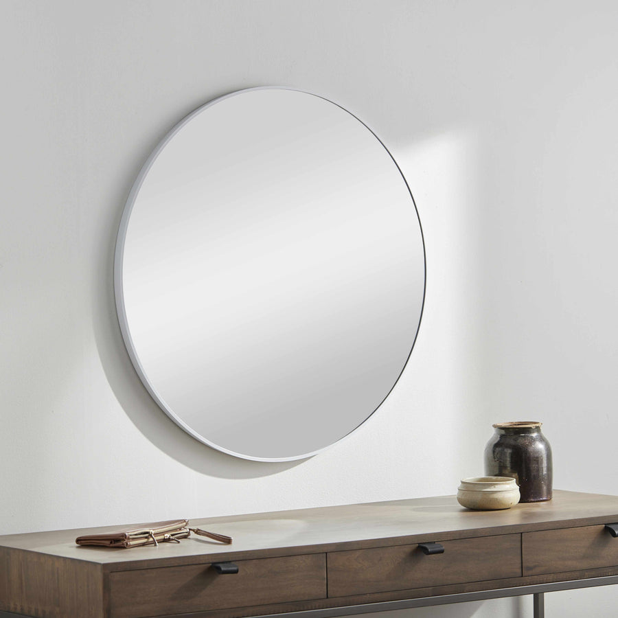 Pontalina Round White Mirror - Clearance