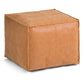 Brody Distressed Square Pouf