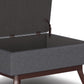 Owen 34 Inch Wide Coffee Table Storage Ottoman