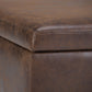 Owen 34 Inch Wide Coffee Table Storage Ottoman