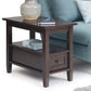 Warm Shaker Solid Wood Transitional Narrow Side Table