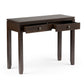 Cosmopolitan 38 Inch Wide Solid Wood Console Sofa Table in Mahogany