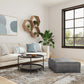 Brody - Large Square Coffee Table Pouf - Distressed