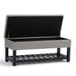 Saxon Storage Ottoman Bench - Dove